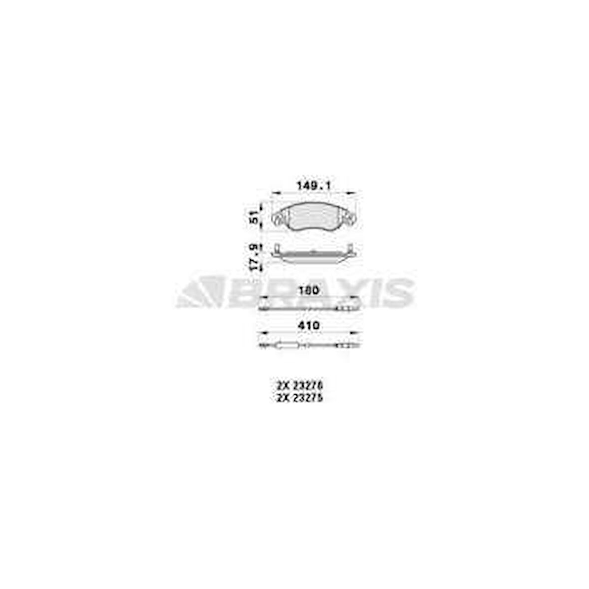 Psa On Fren Balatası C5 Ew7a Ew7j4 (1.8 16v) / (fisli) - Braxıs Ab0394