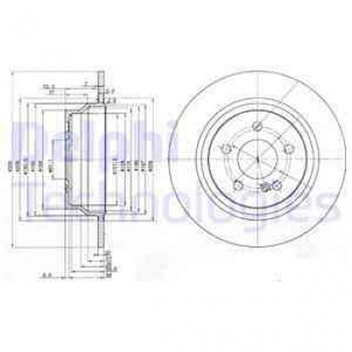 Mercedes Fren Diski Arka C218 14>17 W211 02>08 S211 03>09 W212 09>15 S212 09>16 - Delphi Bg3757