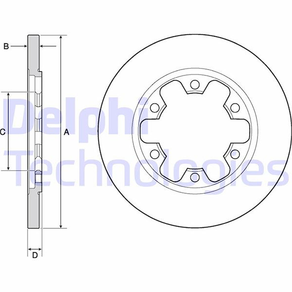 Ford Arka Fren Diski Yeni Kasa Transıt V363 Cift Teker 6 Bijon 14> - Delphi Bg4680c