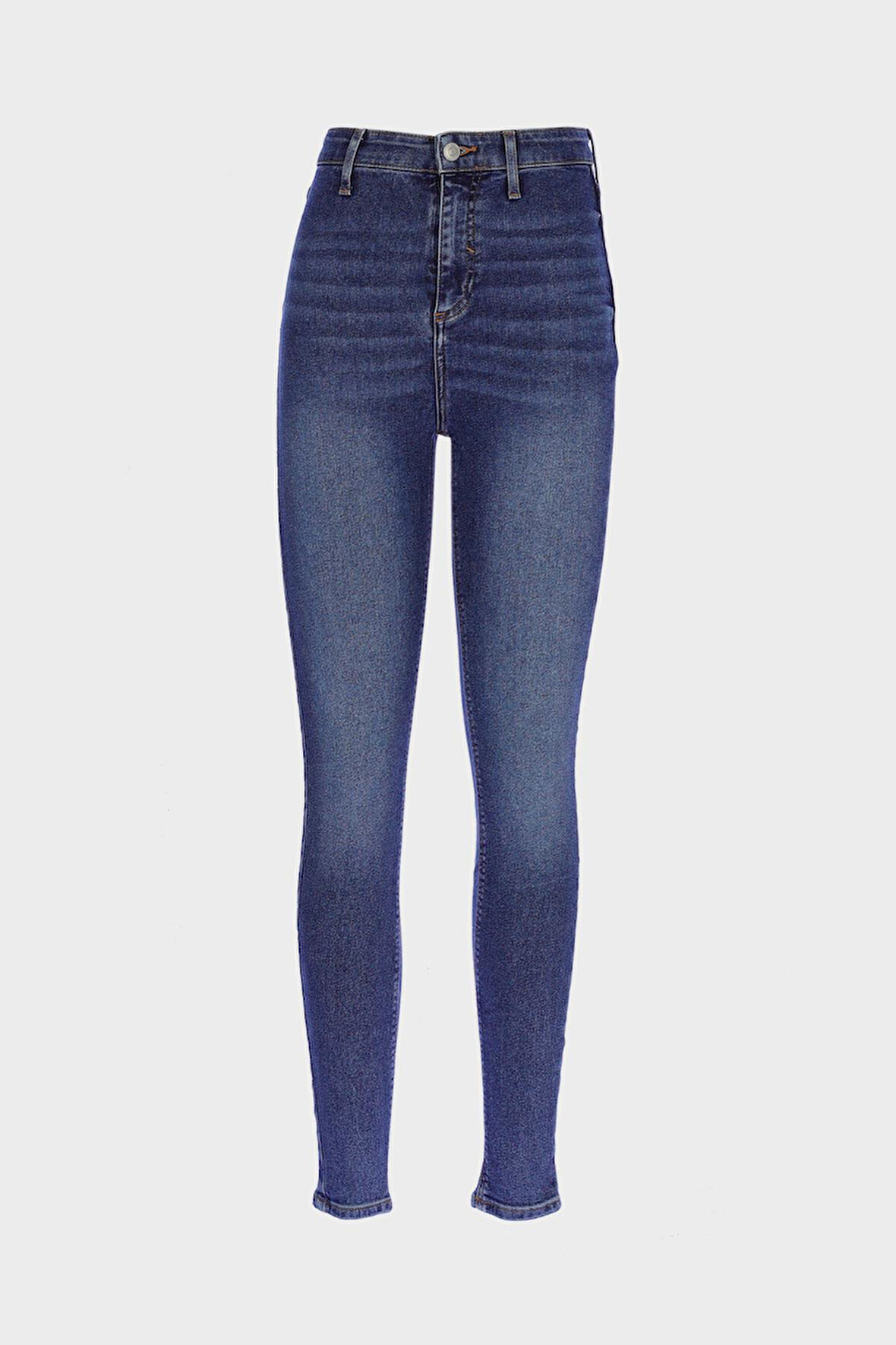 Judy Koyu Mavi Yüksek Bel Patı Fermuarlı Skinny Fit Jean Pantolon C 4521-239