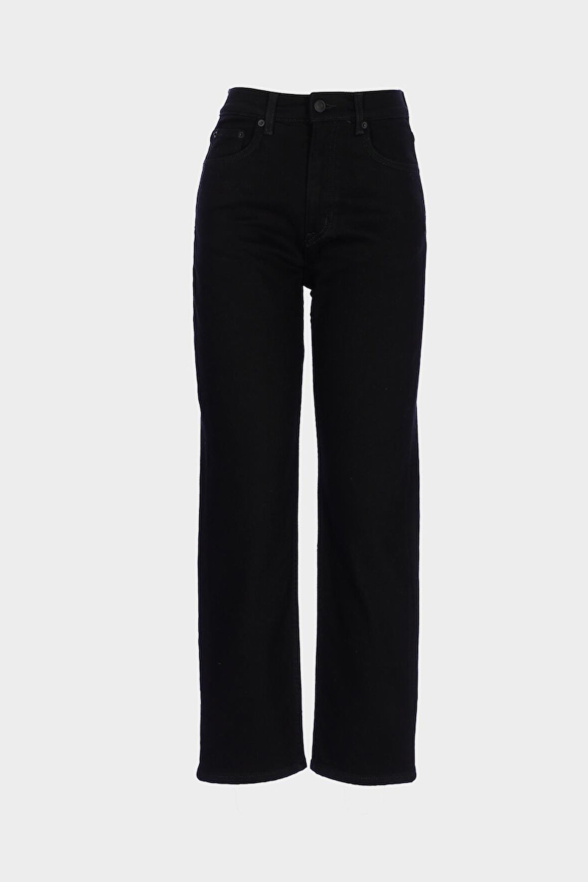 Sydney Siyah Yüksek Bel Patı Fermuarlı Slim Fit Jean Pantolon C 4529-095