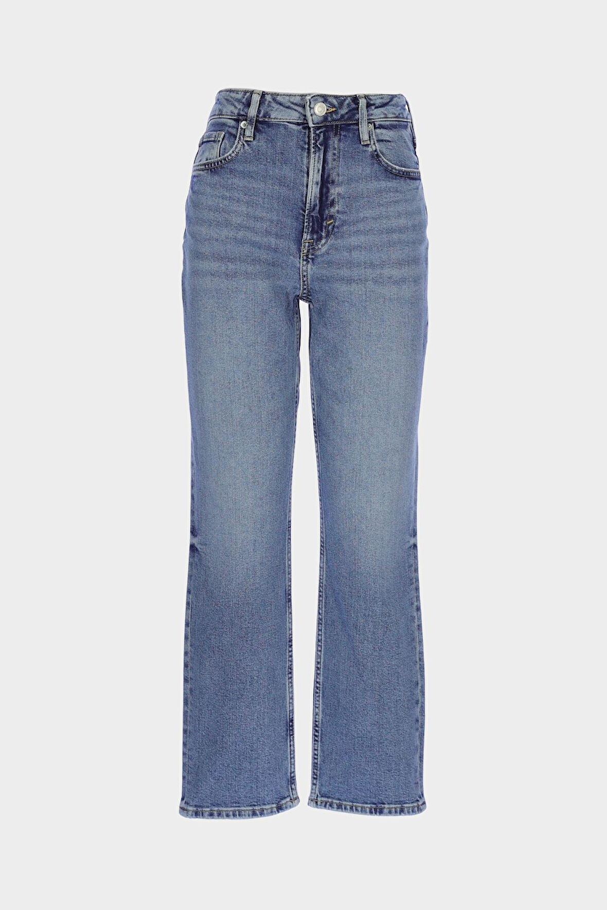Sydney Yüksek Bel Açık Mavi Patı Fermuarlı Slim Fit Jean Pantolon C 4529-093