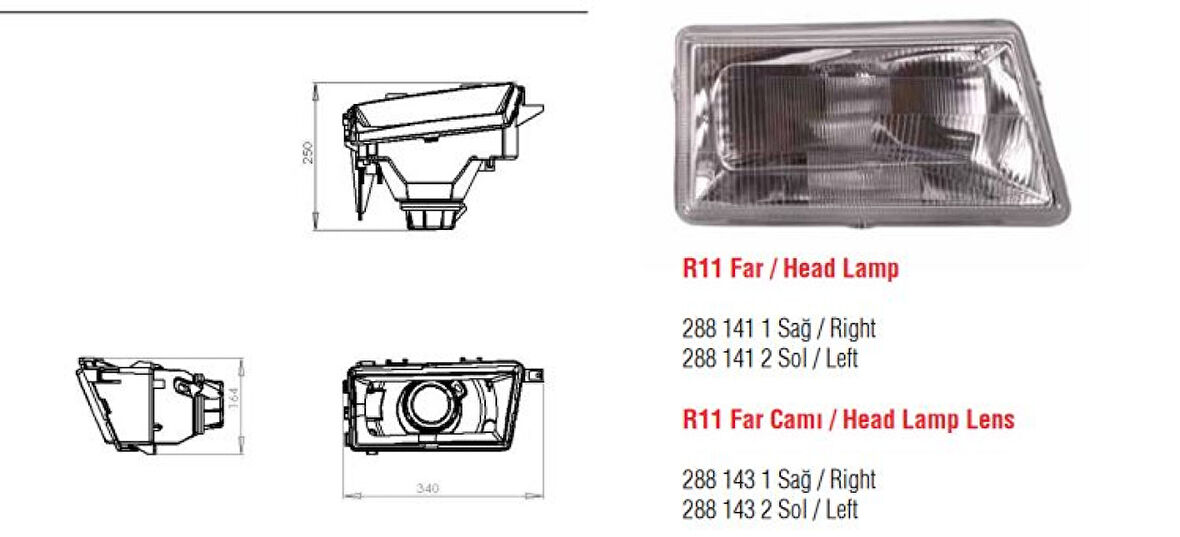 Renault Eski Far Sag R11 - Eser 2881411