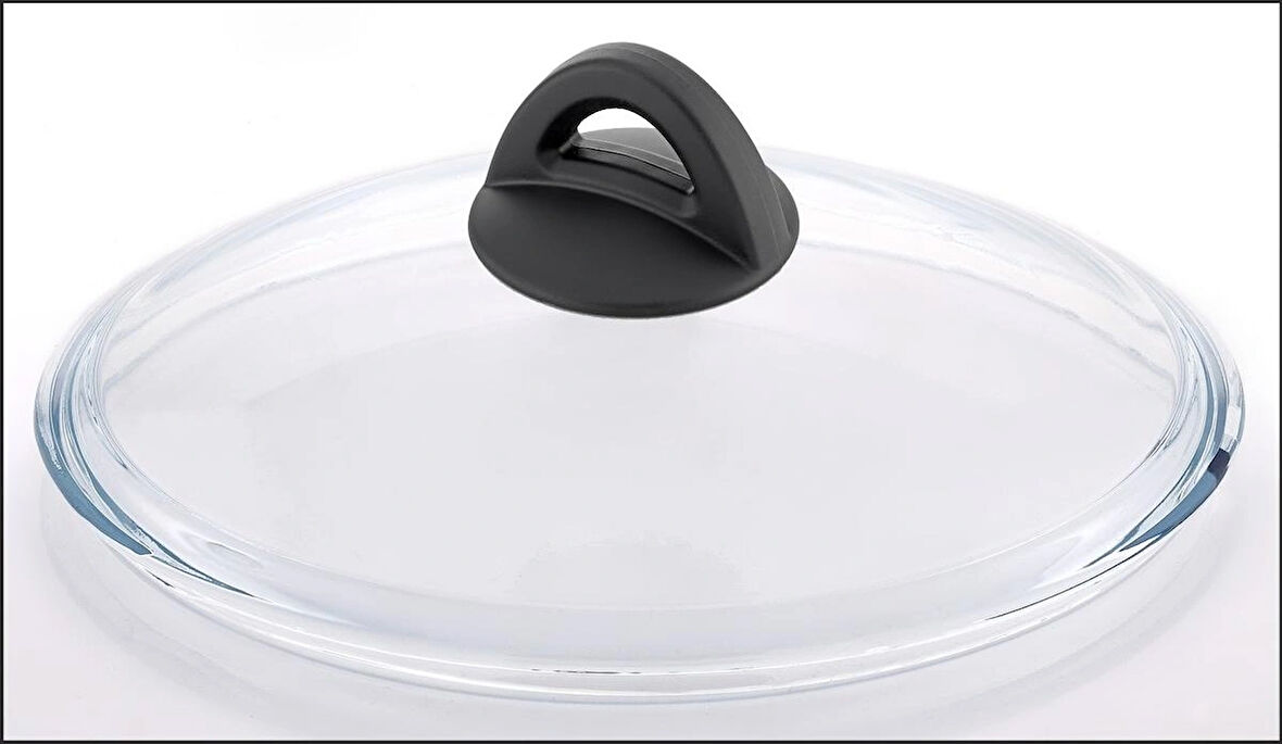 26 CM PAŞABAHÇE PAYREX CAM KAPAK (KUŞAKLI KULP)