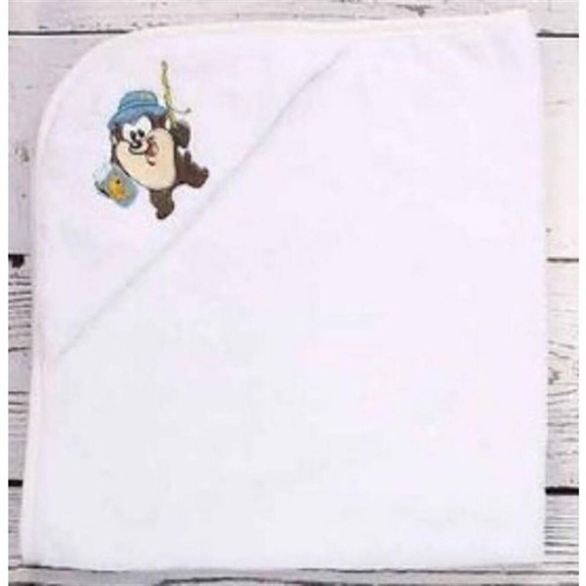 Özdilek Tazmania Lisans Nakışlı Bambu Bebek Pelerini Beyaz 80x80