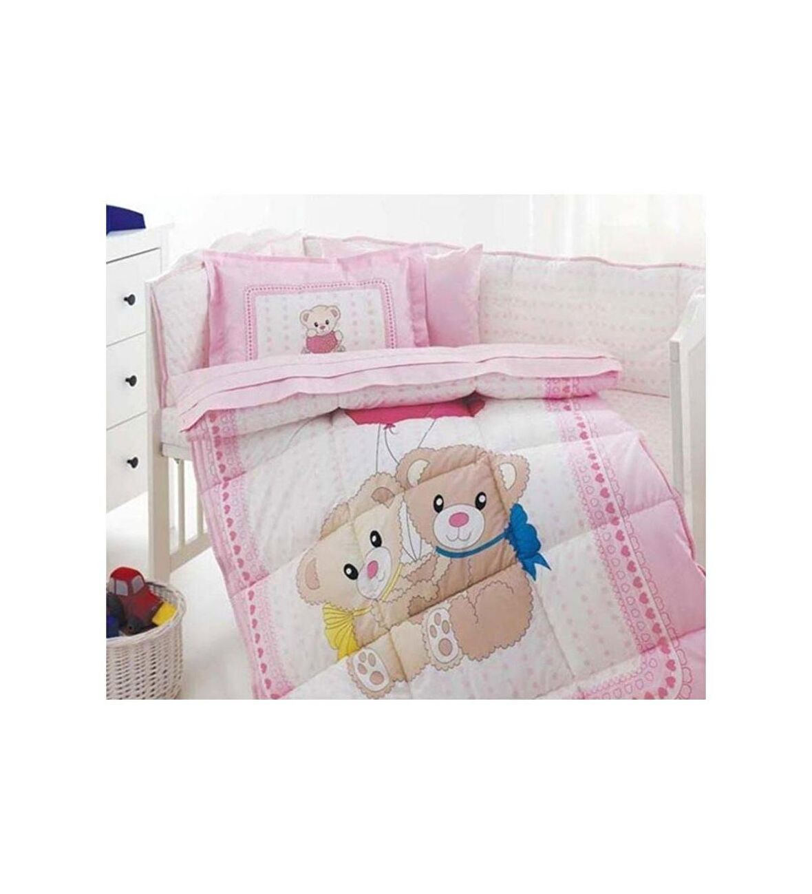 ÖZDİLEK UYKU SETİ BEBE PEMBE LITTLE BEAR