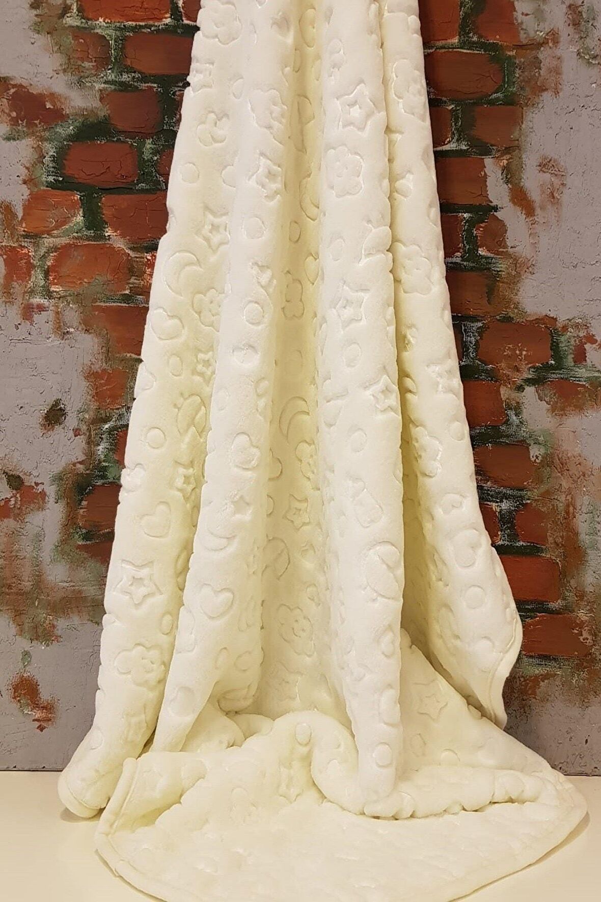 Özdilek Polyester Kabartmalı 100x120 cm Bebek Battaniyesi Kemik