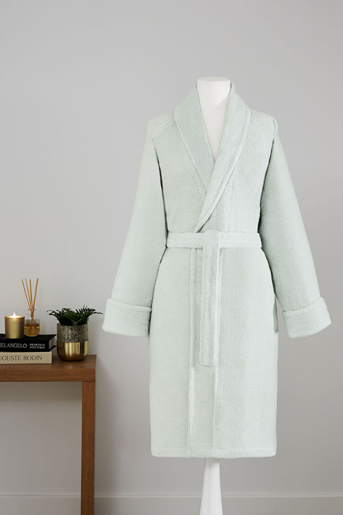 Sadem Organik Pine Şal Yaka Bornoz