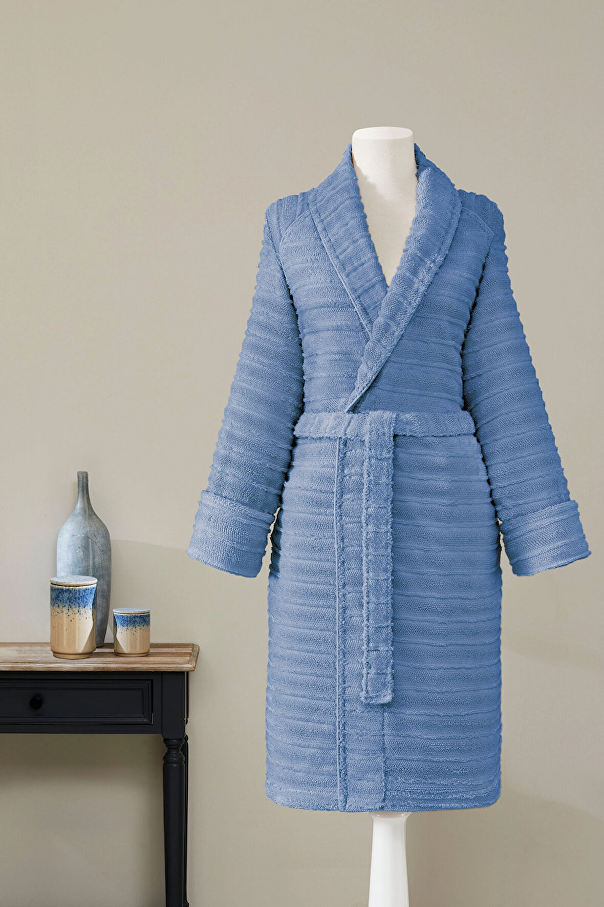 Sadem Organik Linden Şal Yaka Bornoz