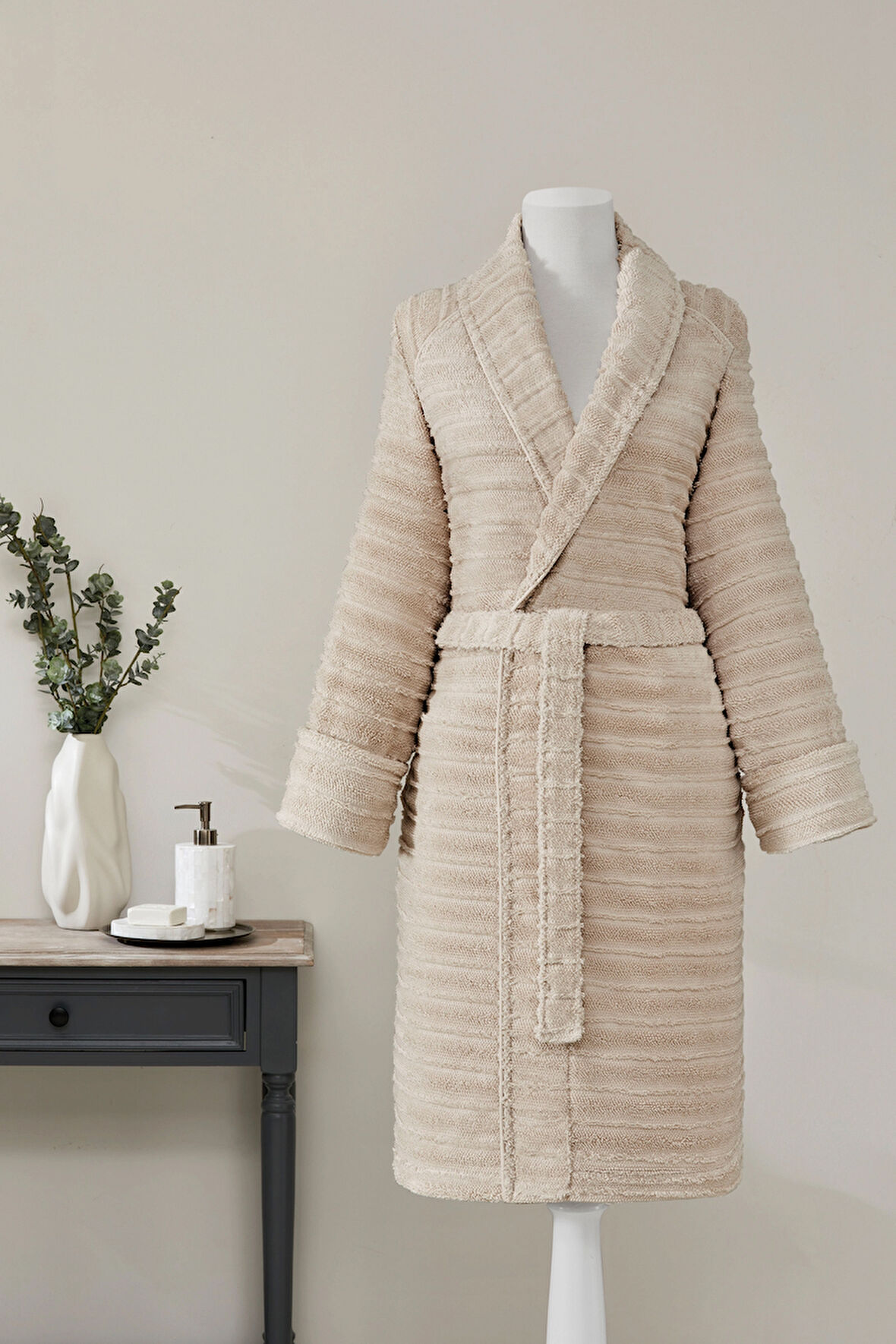 Sadem Organik Linden Şal Yaka Bornoz