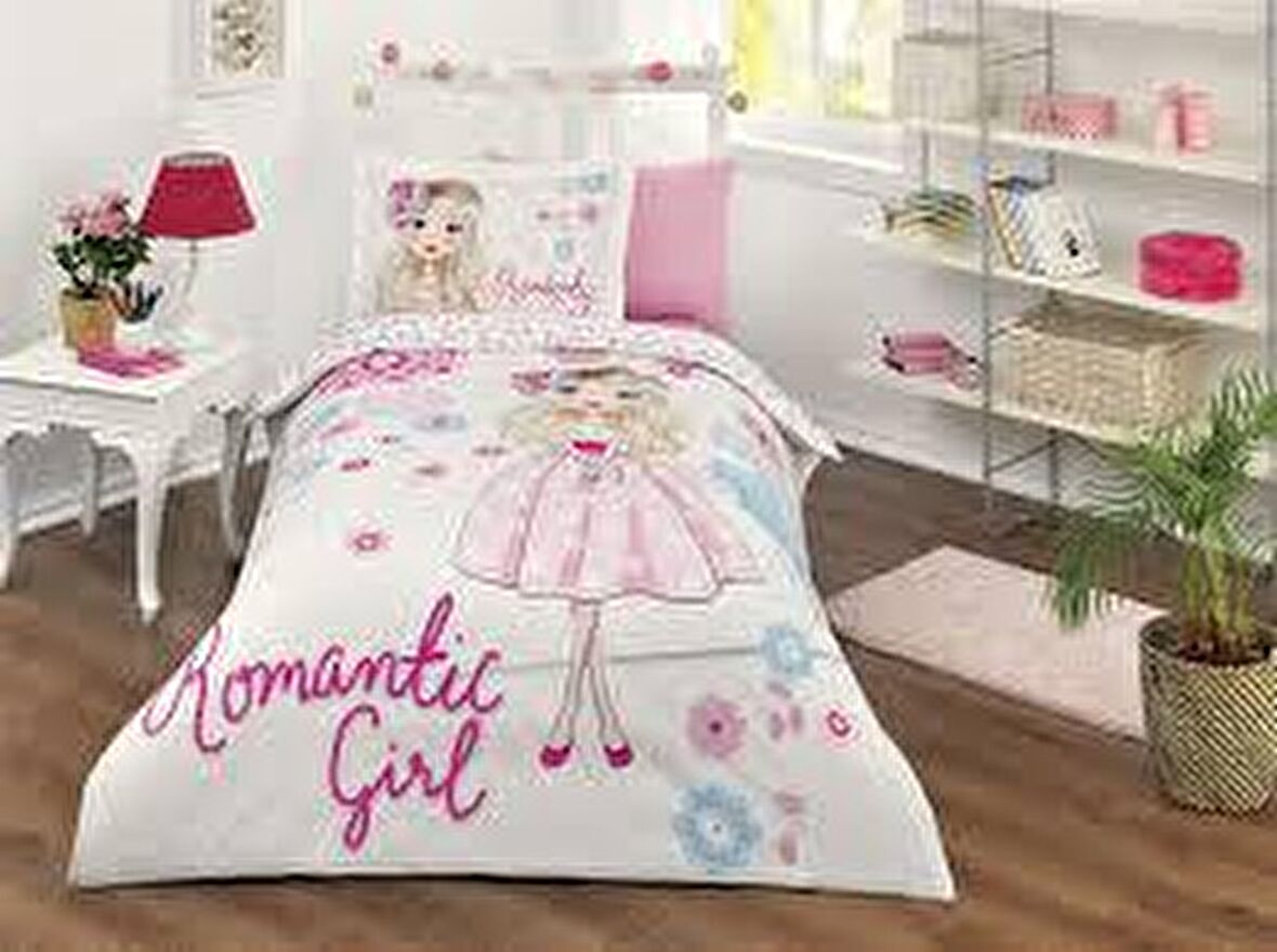 Özdilek Romantic Girl Çizgi Kahraman Pamuk Çocuk Nevresim Takımı
