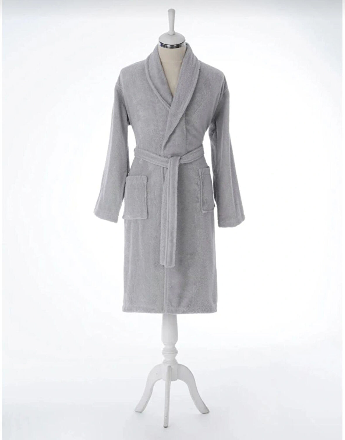 ÖZDİLEK COLOURIST ŞAL YAKA GRİ BORNOZ XL