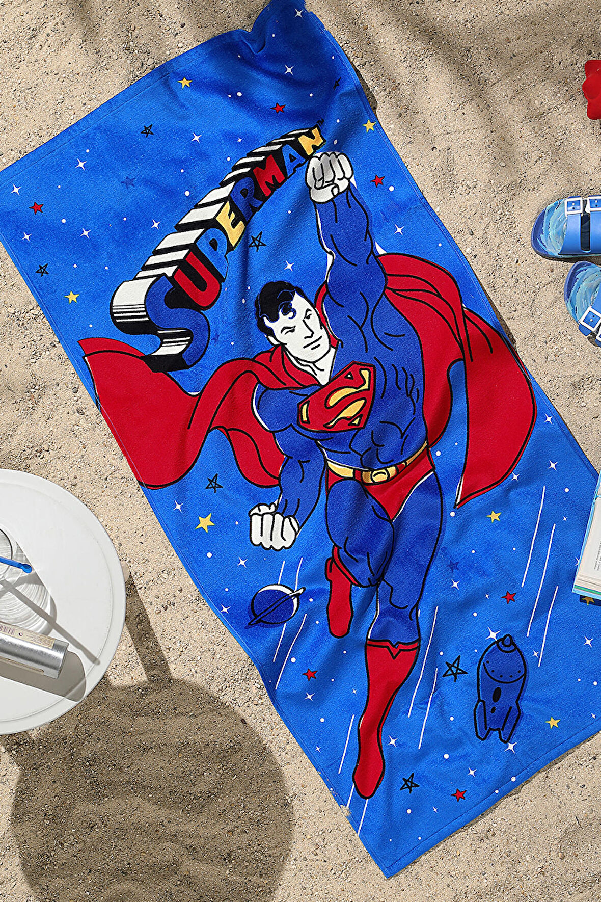 Özdilek Superman Star Lisanslı Kadife Plaj Havlusu 60x120