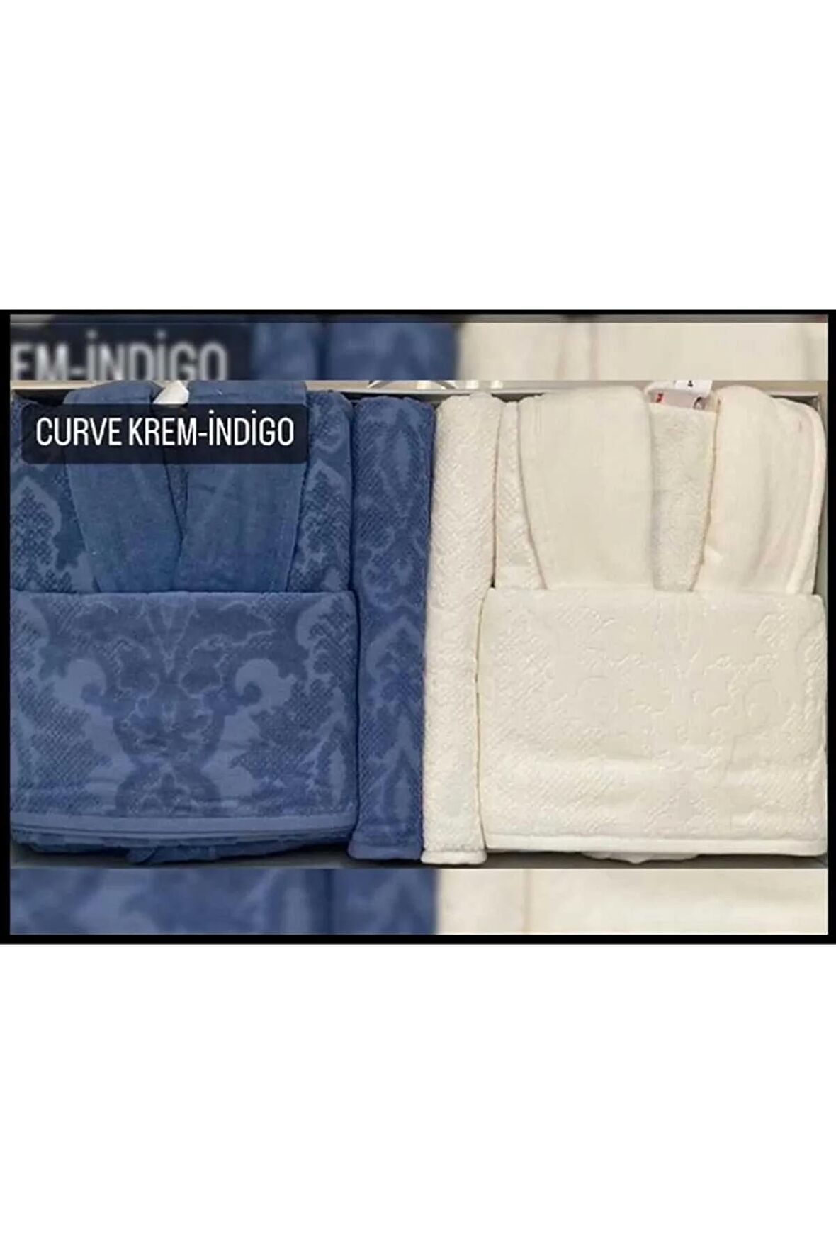 ÖZDİLEK CURVE KREM INDIGO AILE SETI