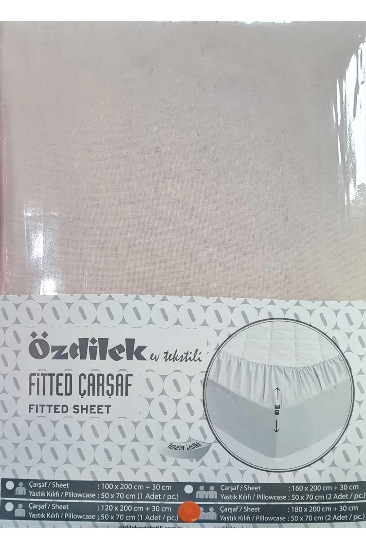 ÖZDİLEK FITTED YASTIKLI ÇARŞAF 160X200+30 S.KAHVE