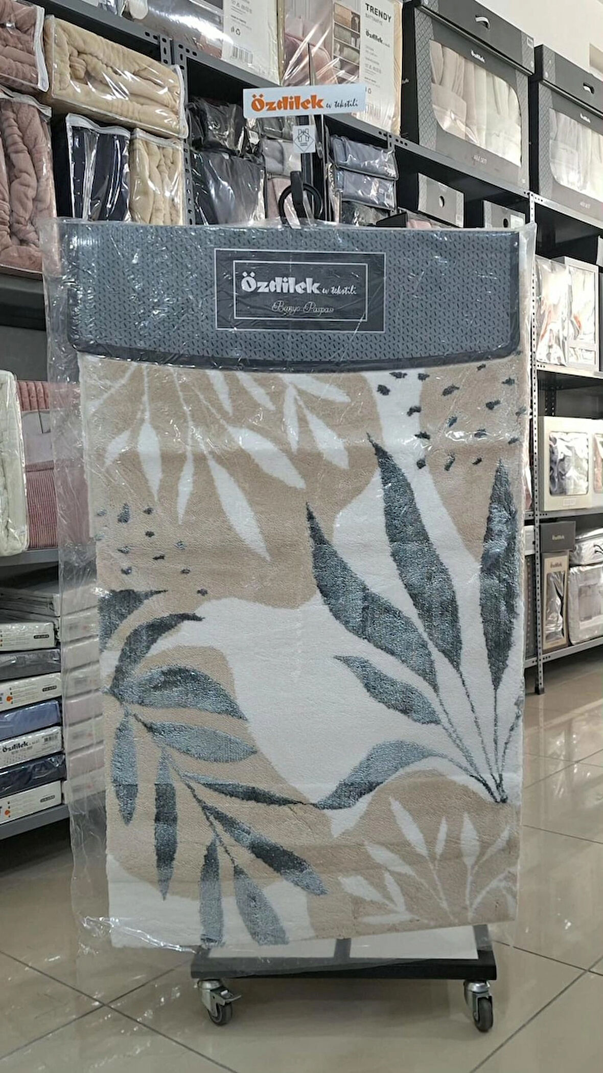 Özdilek 2'li Banyo Paspası - Klozet Takımı Flos Rish Aqua