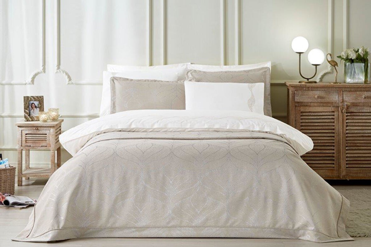 ÖZDİLEK GELİN SETİ PİKELİ CLARA CAPPUCINO