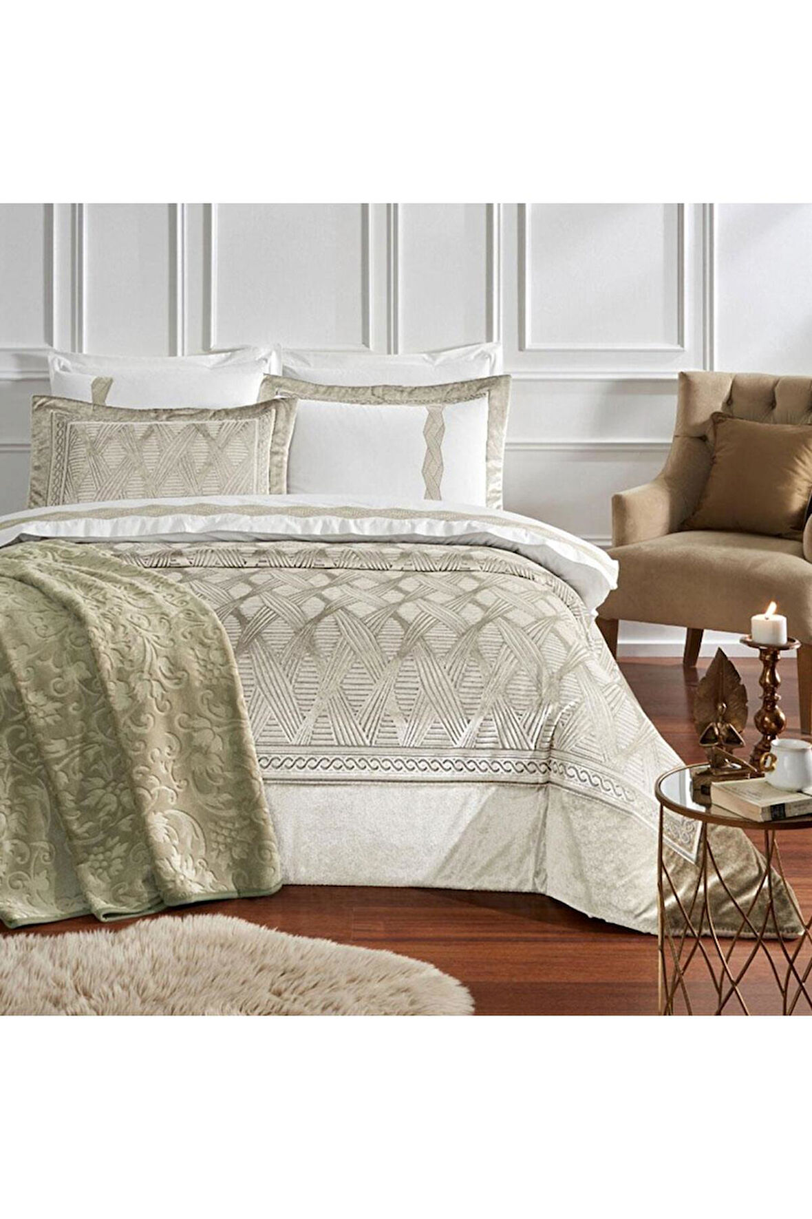 Özdilek Çeyiz Seti Velours 11 Parça Yeşil