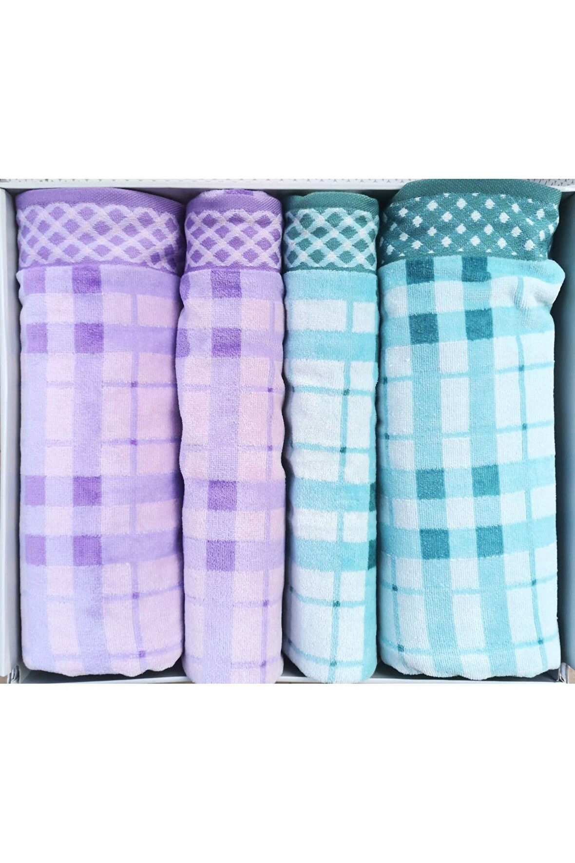 Özdilek WEAVE YESIL-LILA BEST SET HAMAM TAKIMI