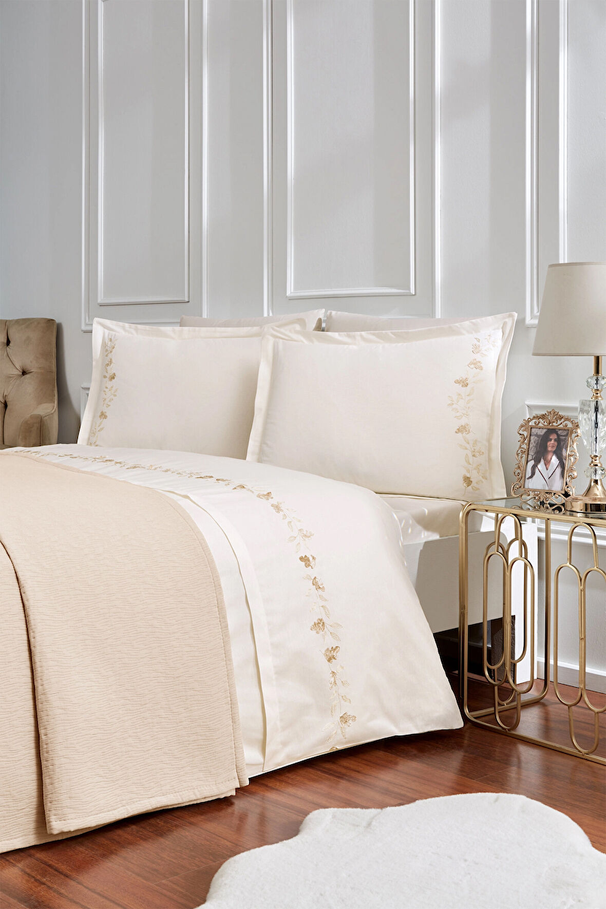 Özdilek Yatak Örtülü Nevresim Takımı Amanda Bej