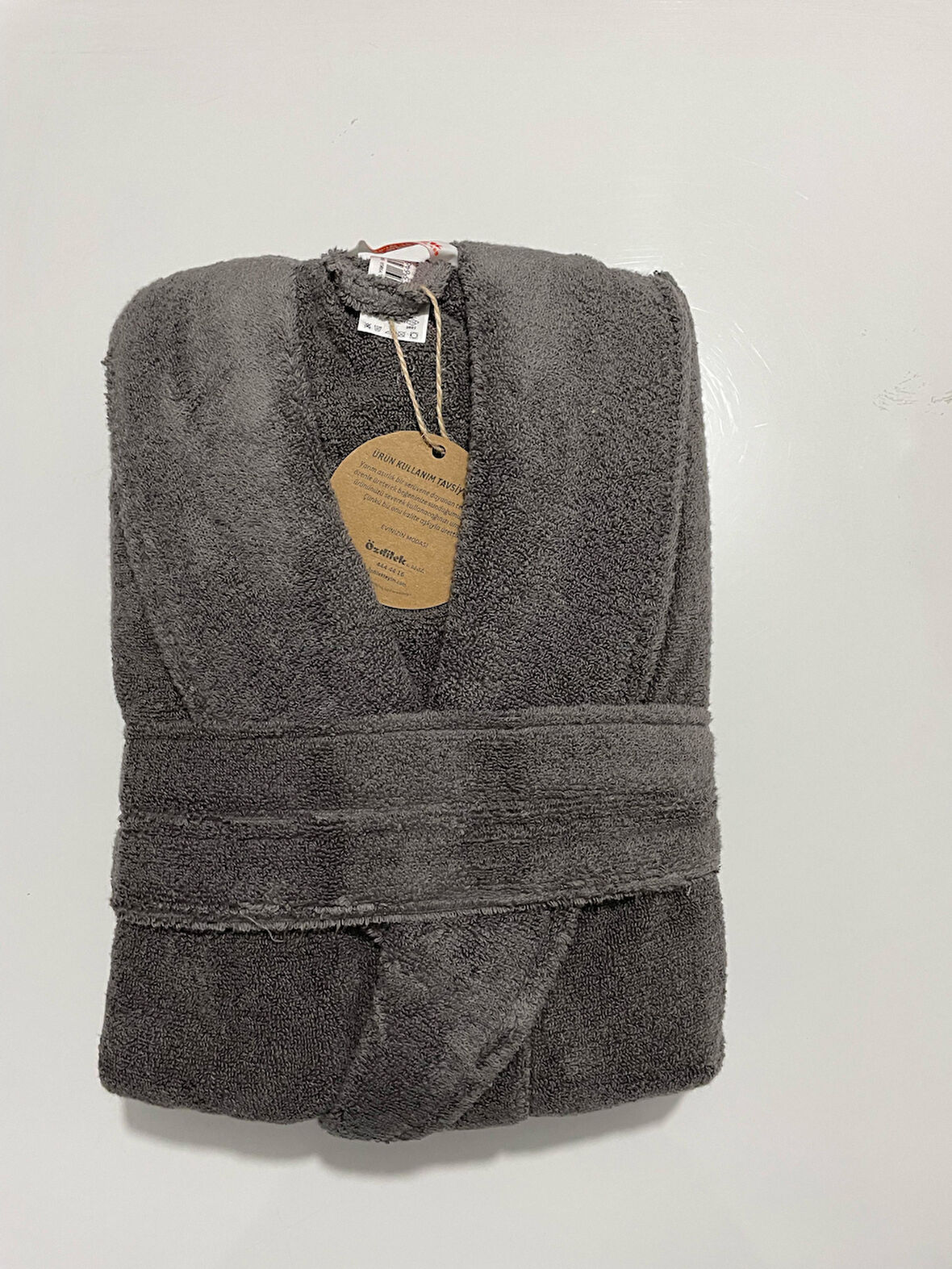 Özdilek Casual Şalyaka Bornoz Koyu Gri L