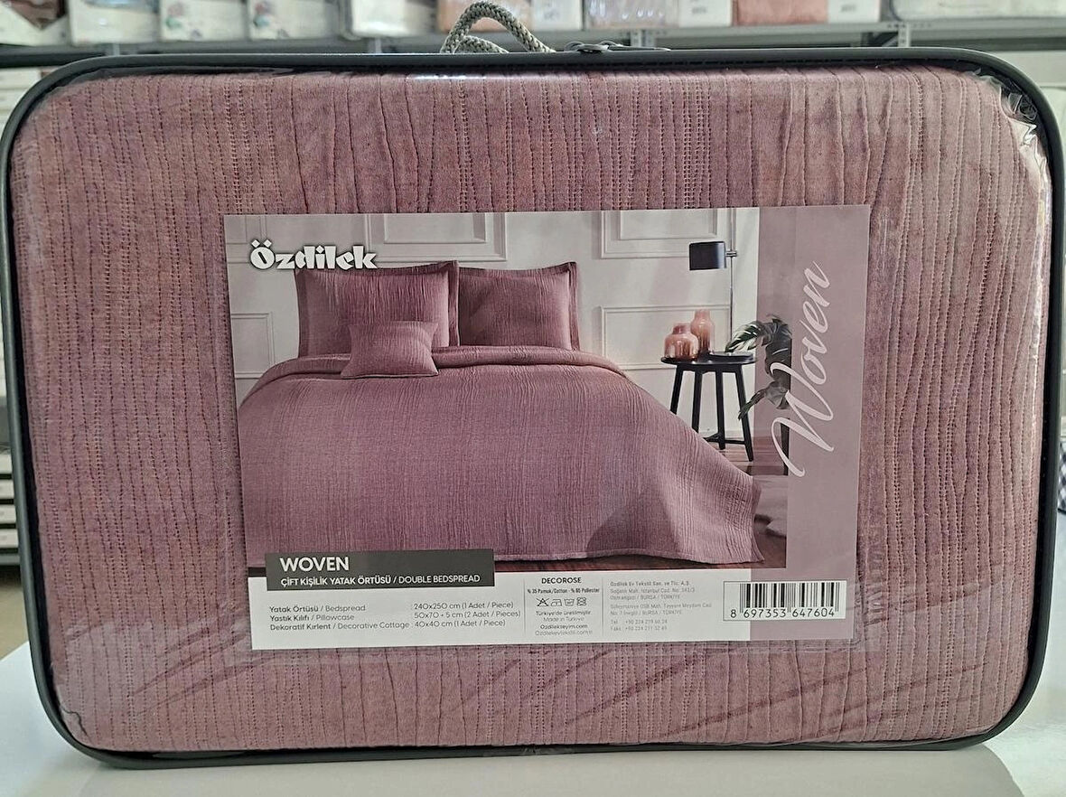 ÖZDİLEK ÇİFT KİŞİLİK YATAK ÖRTÜSÜ TAKIMI WOVEN DECOROSE