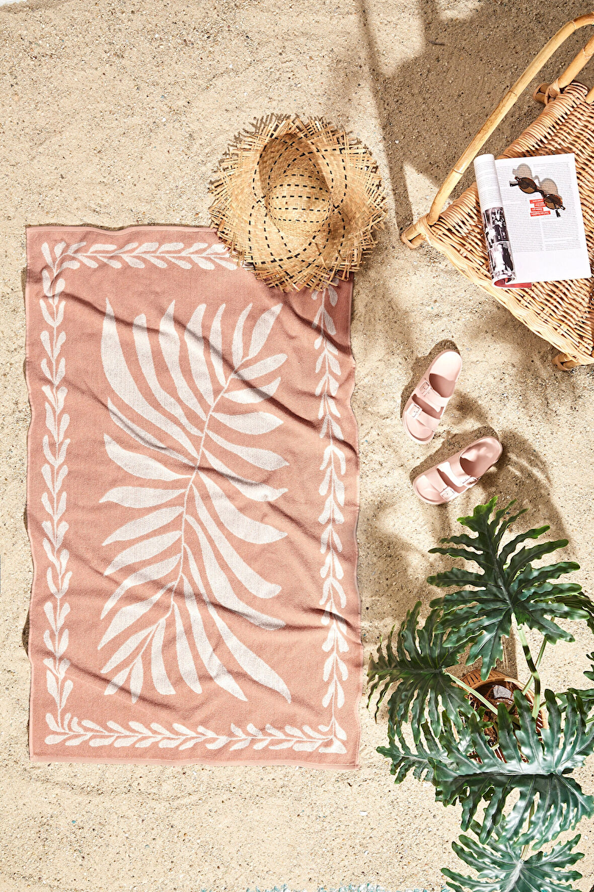 Özdilek Sun Boho Leaf Plaj Havlusu 90x150 cm