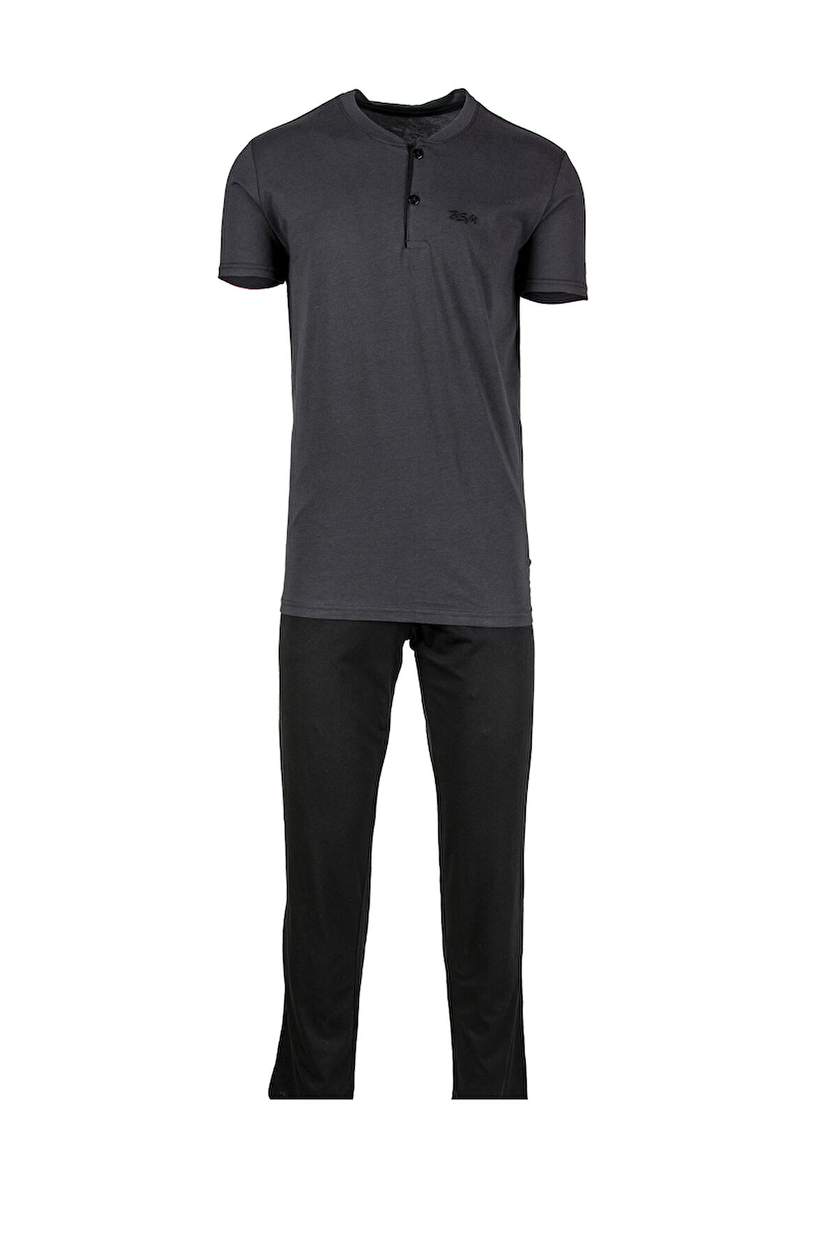 Bsm Erkek Serinleten  Düğmeli 2li Modal Pijama Takım 0753 