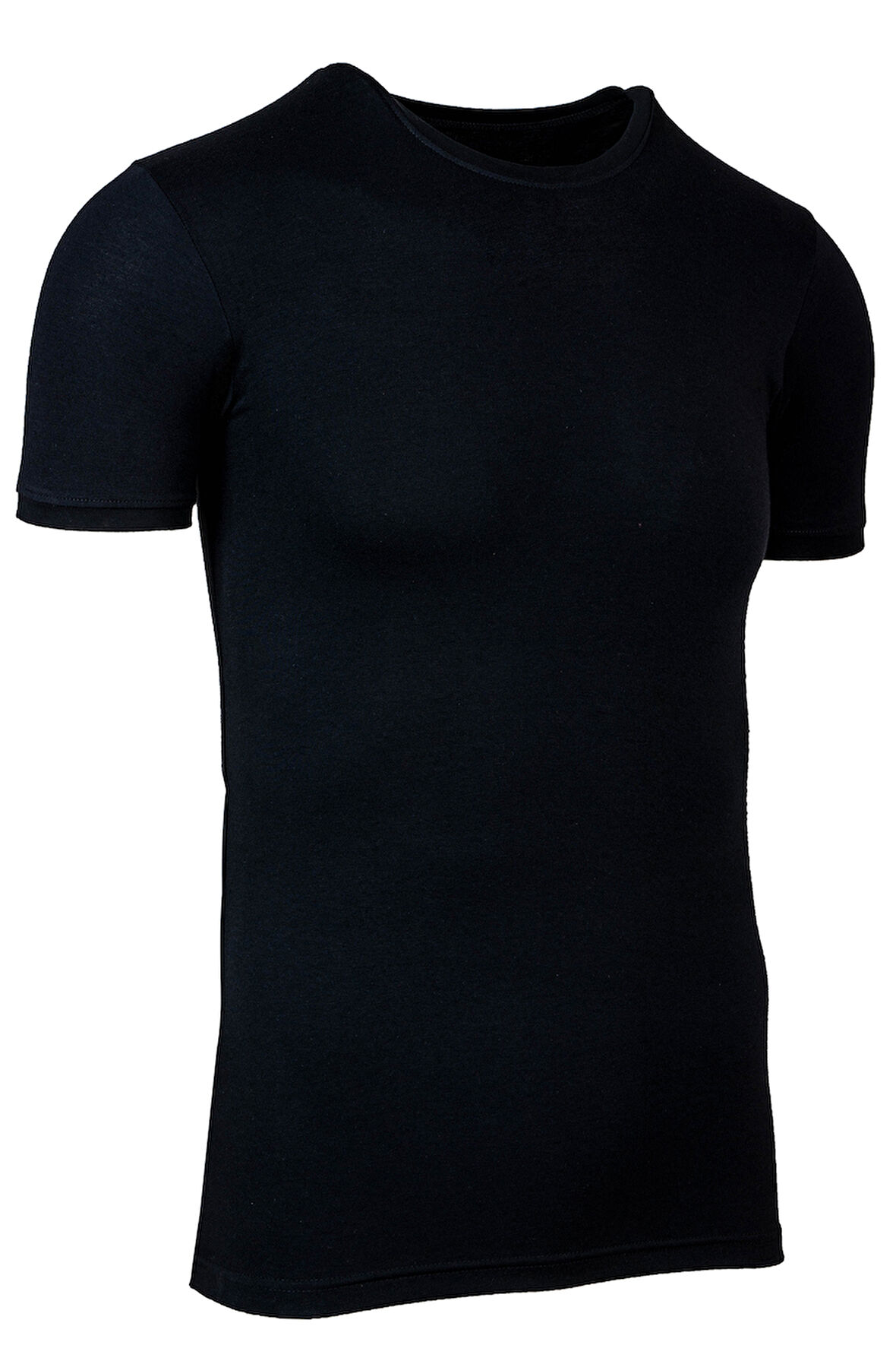 Bsm Erkek Likralı Kısa Kol 0 Yaka T-shirt 55003 