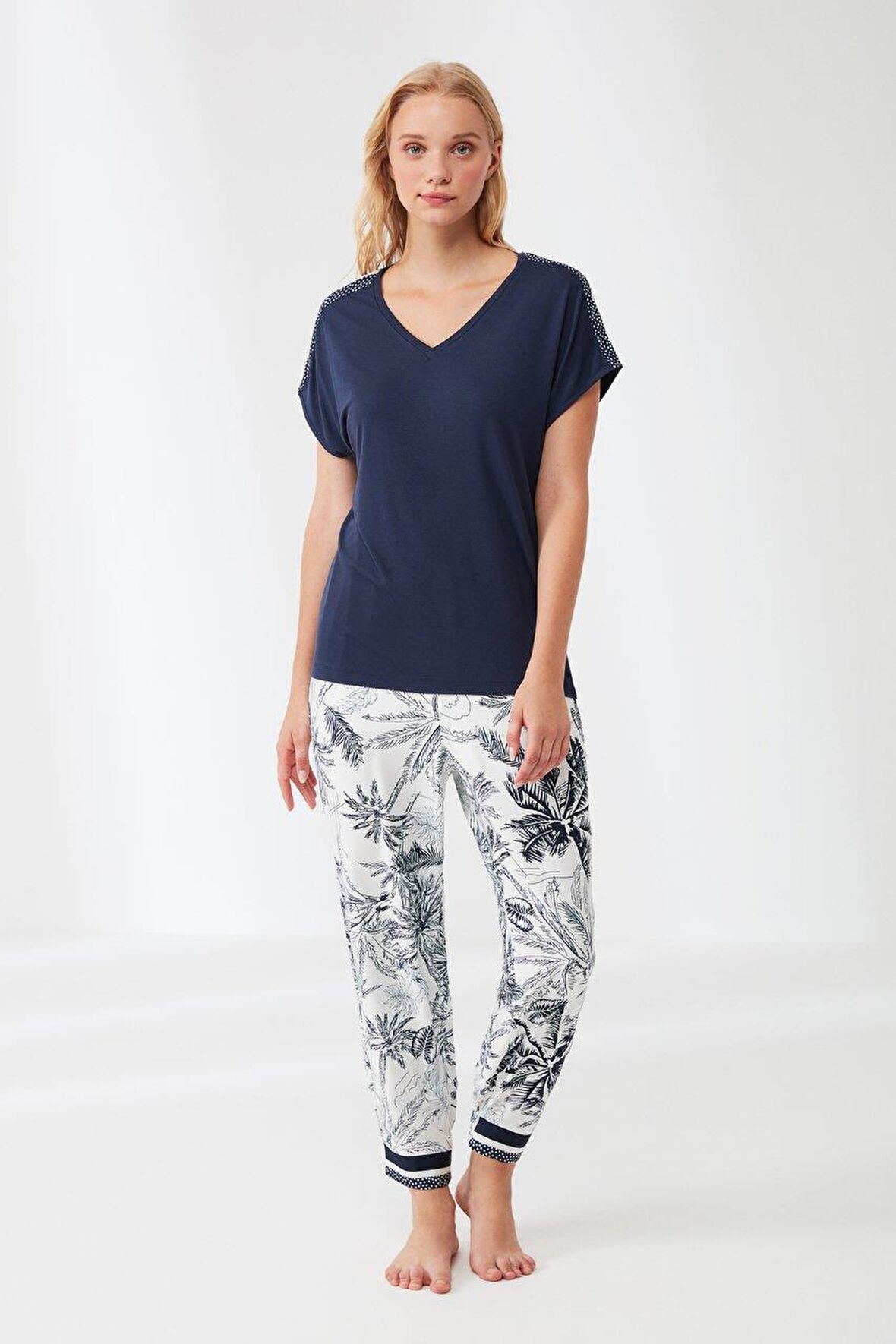 Penye Mood Kadın Kısa Kollu Pijama Takımı 9231 