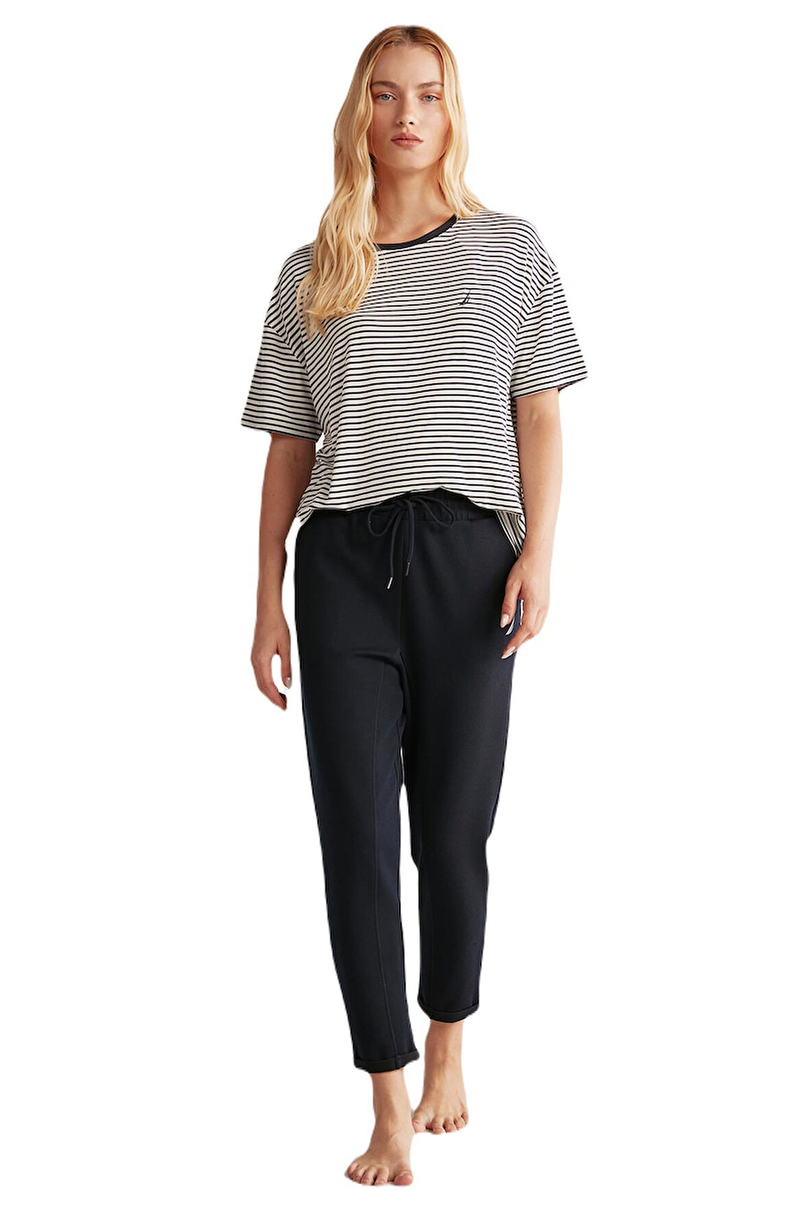 Nautica Kadın Lacivert T-Shirt 716