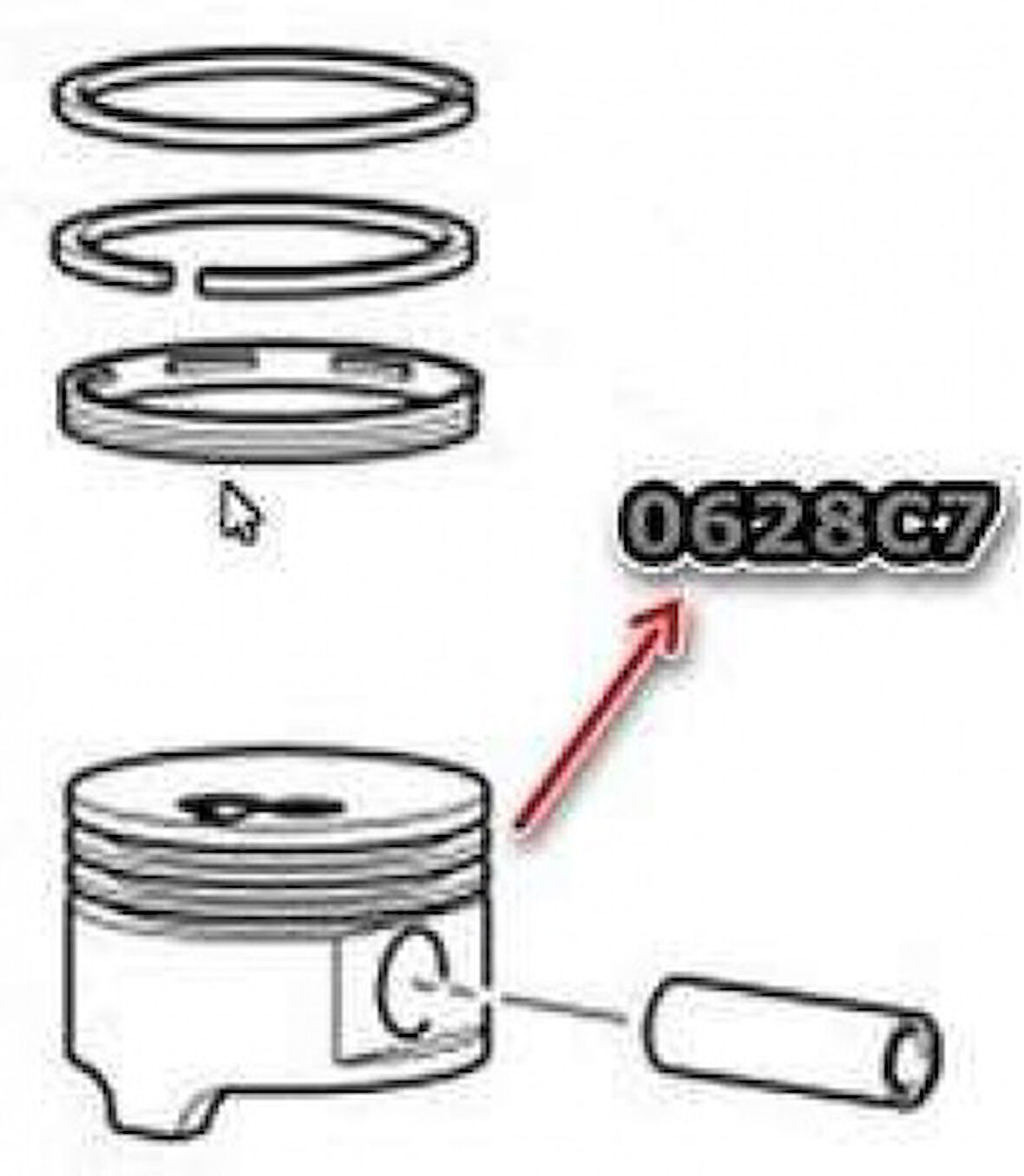 Psa Motor Piston Segman (78,50) / (std) P106 Gti Saxo Vts Tu5j4 (1,6 16v) - Mahle 039pi00122000