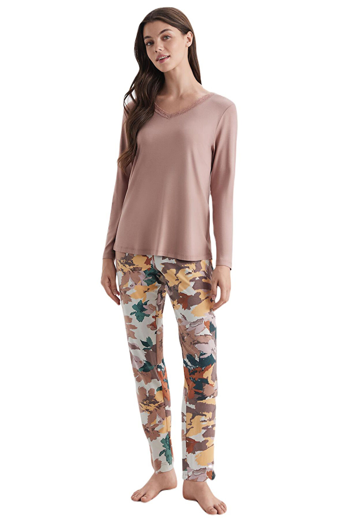 Catherine's Kadın Kahverengi Pijama Takım 2555 