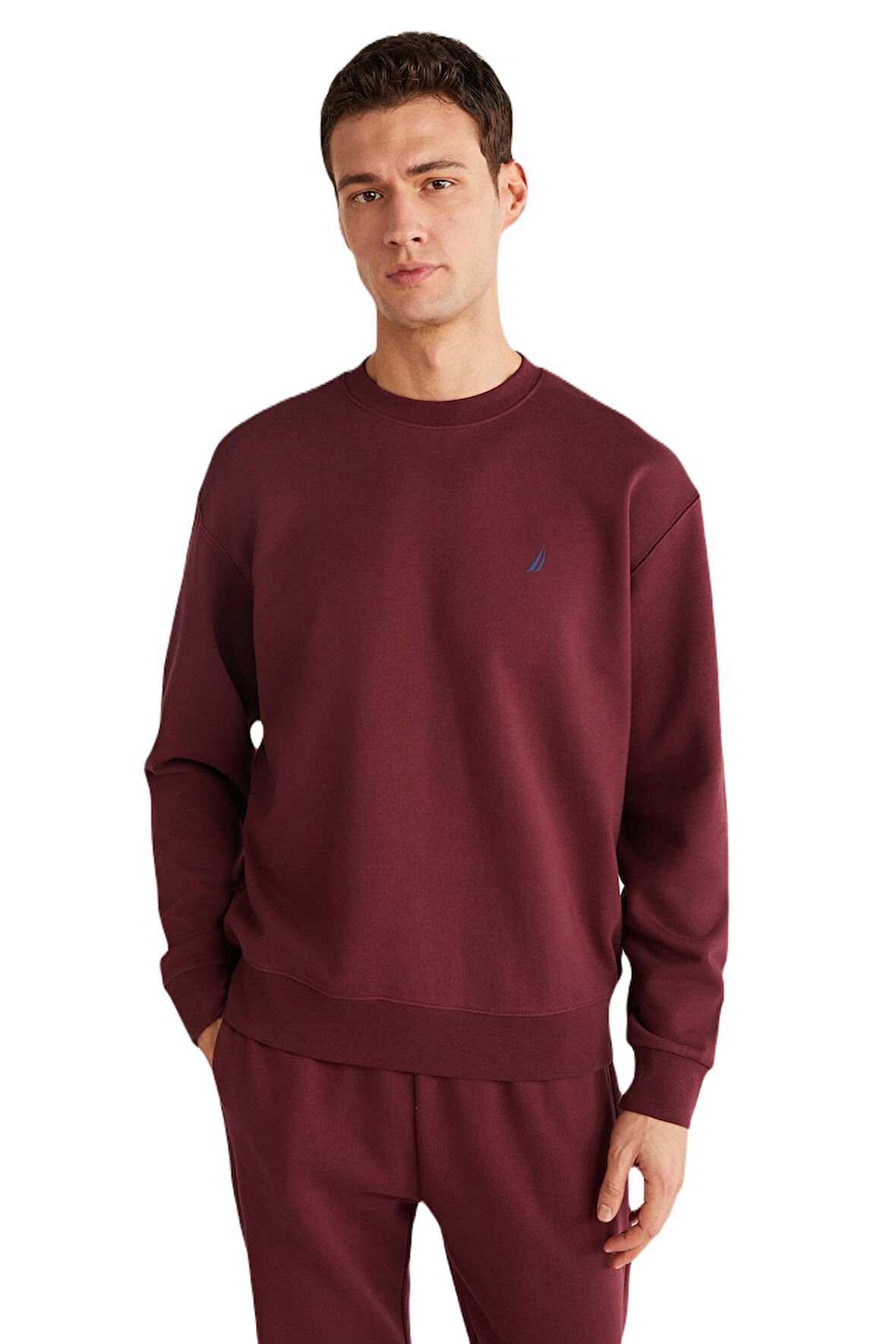 Nautica Erkek Bordo Sweatshirt 800