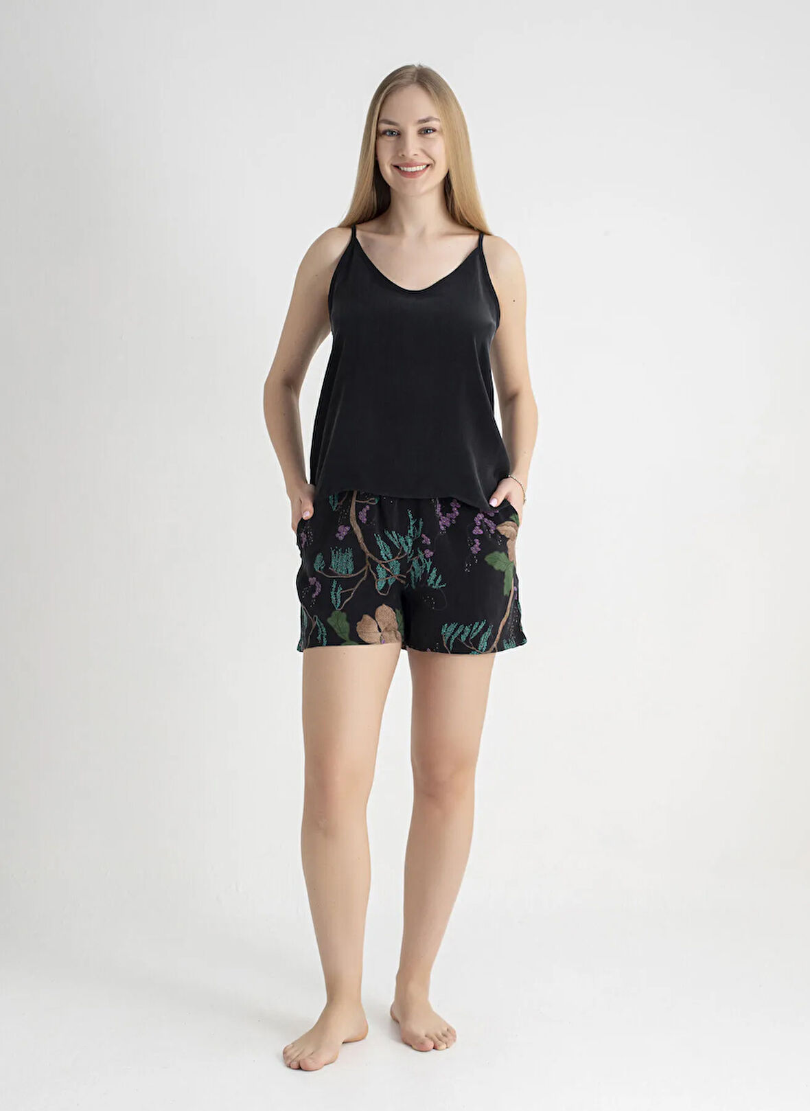 Vivis Siyah Kadın Pijama Şort 50VIV10910