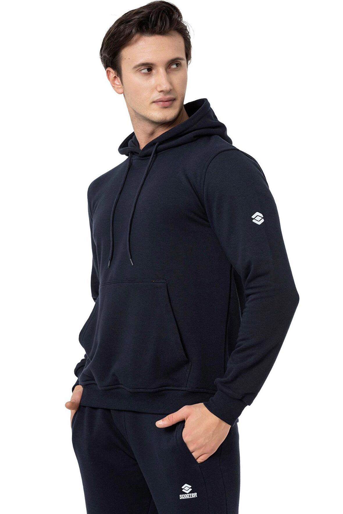 Scooter Lacivert Erkek Kapüşonlu Basic Sweatshirt M1518TL