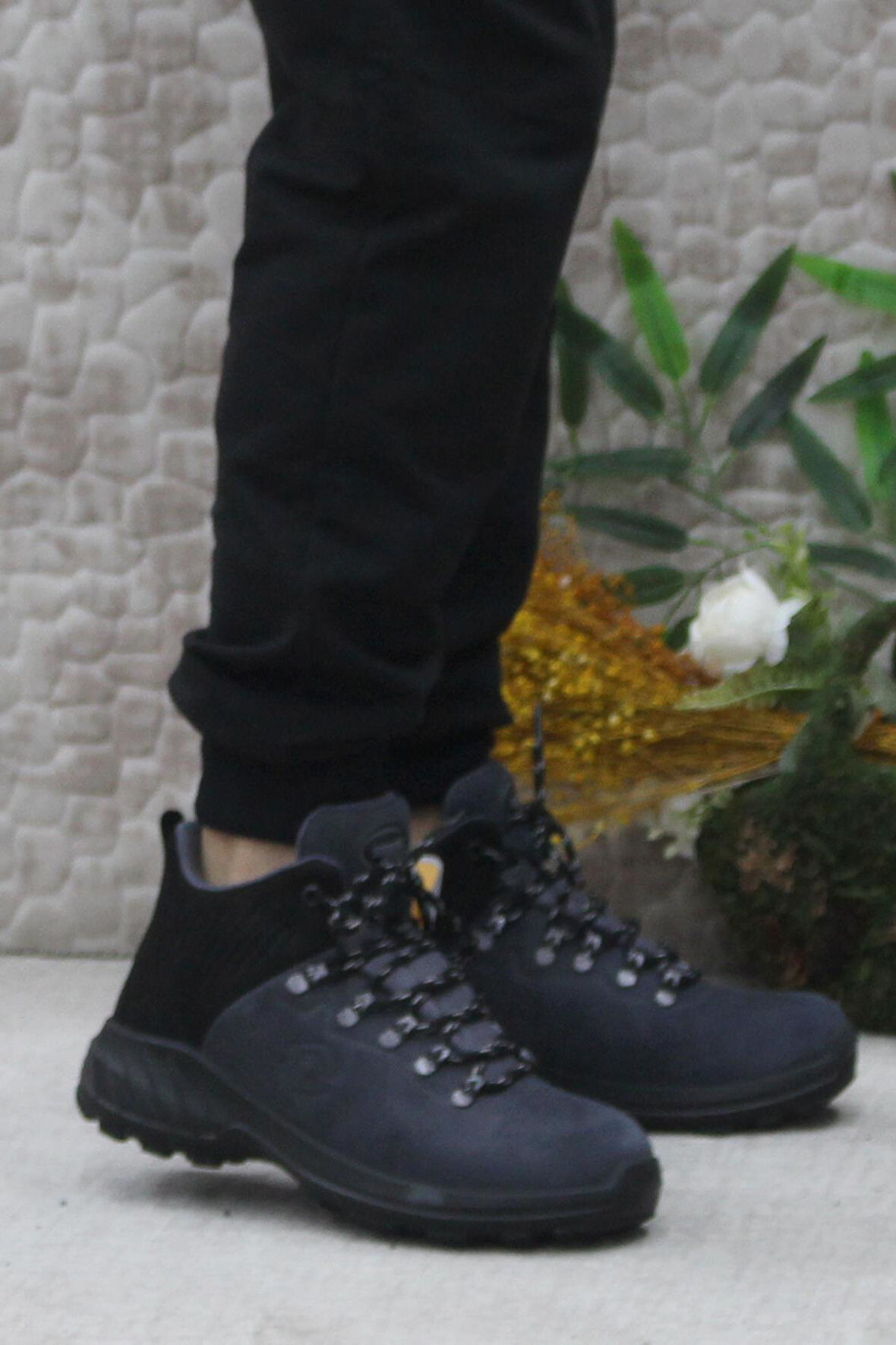 Scooter M4100 Gri Asfalt Anatomik Orijinal Ürün Hakiki Deri Su Geçirmez Erkek Bot