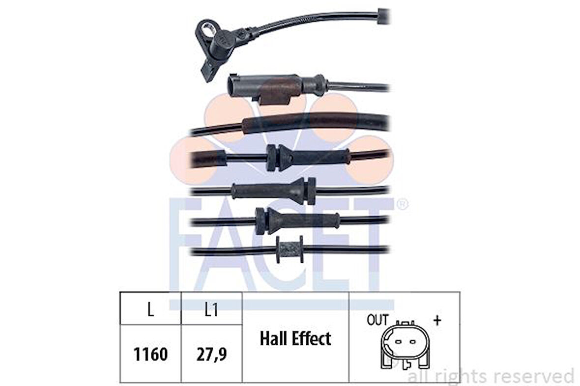 Chrysler Abs Hiz Sensörü - Panda, Panda Van  // Ypsilon 05/2011 > - Facet 21.0161