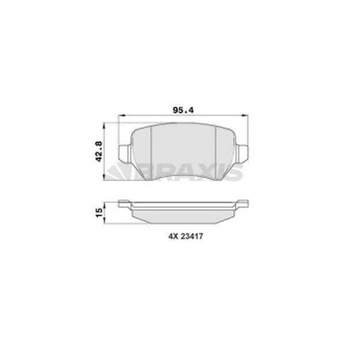 Opel Arka Fren Balatası Astra G Astra H Meriva A Zafıra B Corsa C Kia Ceed 12> - Braxıs Aa0015