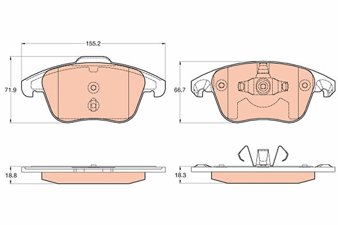 Psa On Fren Balatası C4 2,0 Hdi 135ps 11>04 C4 Coupe 2,0 16v 2,0 Hdi 135fap P307 2,0 Hdi 16v P208 P308 P - Trw Gdb2025