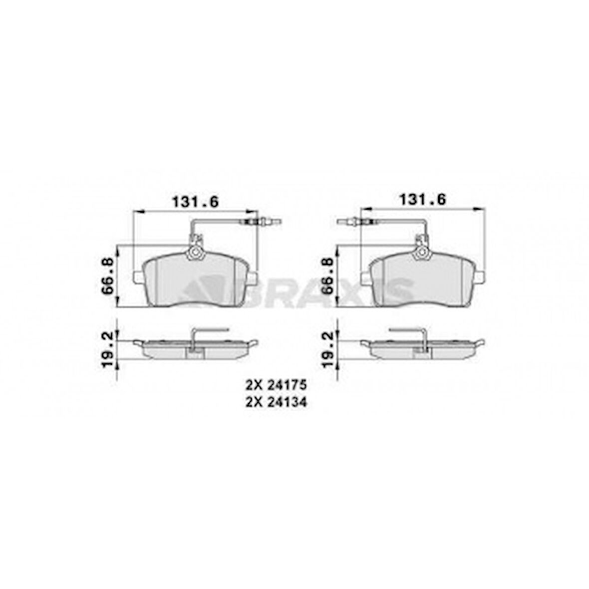 Psa On Fren Balatası P407 1.6hdi 110 Fap.1.8 2.0 2.0 Hdi 135 Fap 04>fisli - Braxıs Ab0089