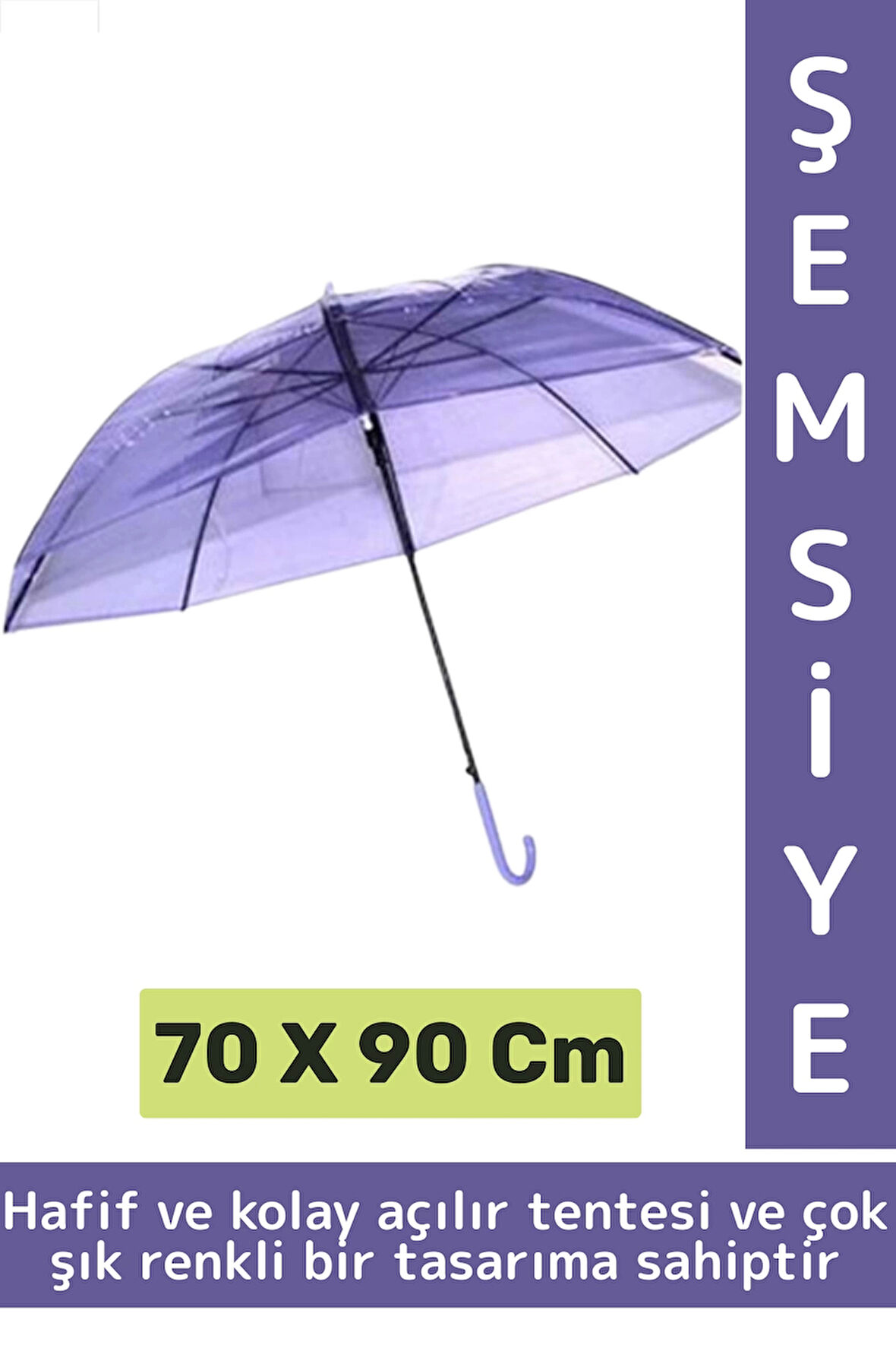 Dayanıklı Hafif Yaz Sıcak Güneş Işını Sonbahar Yağmur Koruyucu Estetik Çok Şık Canlı Renkli Şemsiye