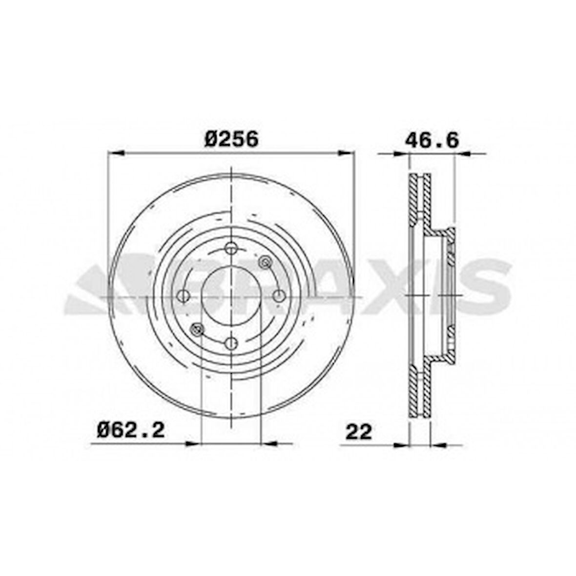 Hyundaı On Fren Diski Aynası Hyundaı Accent Era 2006-2011 Kia Rio 2005-> İ20 2007-> 256mm - Braxıs Ae0247