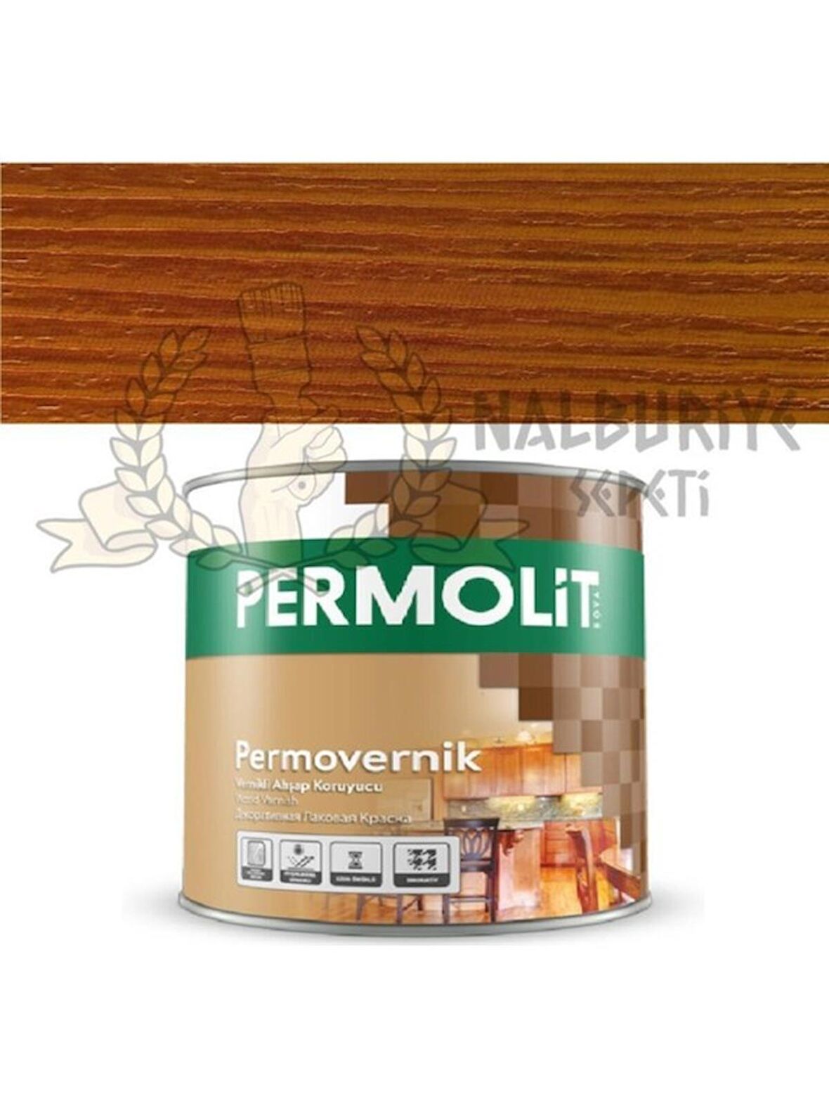 Permolit Permovernik Açık Meşe Vernikli Ahşap Koruyucu 2.5 Litre