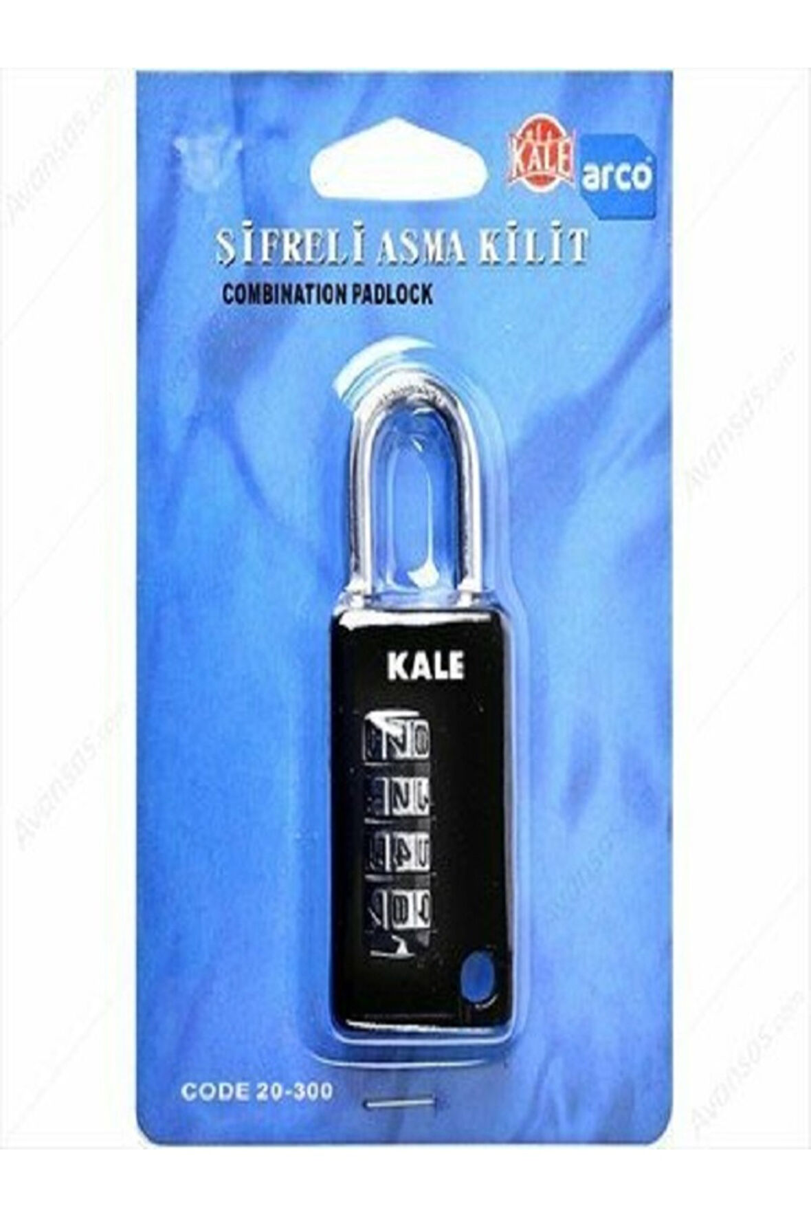 Kale Şifreli Asma Kilit 4 Basamaklı Siyah