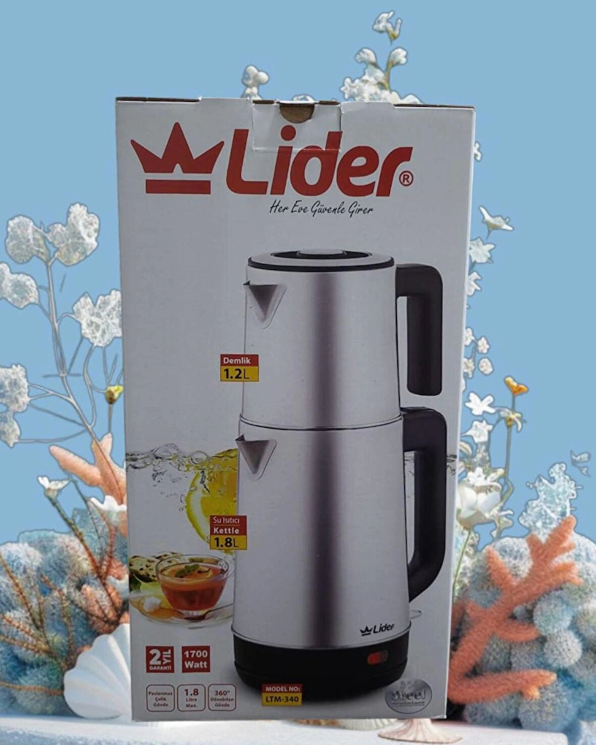 Lider Ltm-340 Elektrikli Çaycı Ve Kettle İkisi Bir Arada 