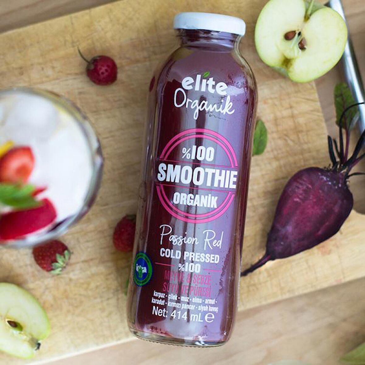 Elite Organic Smoothie 414ml Muz Elma