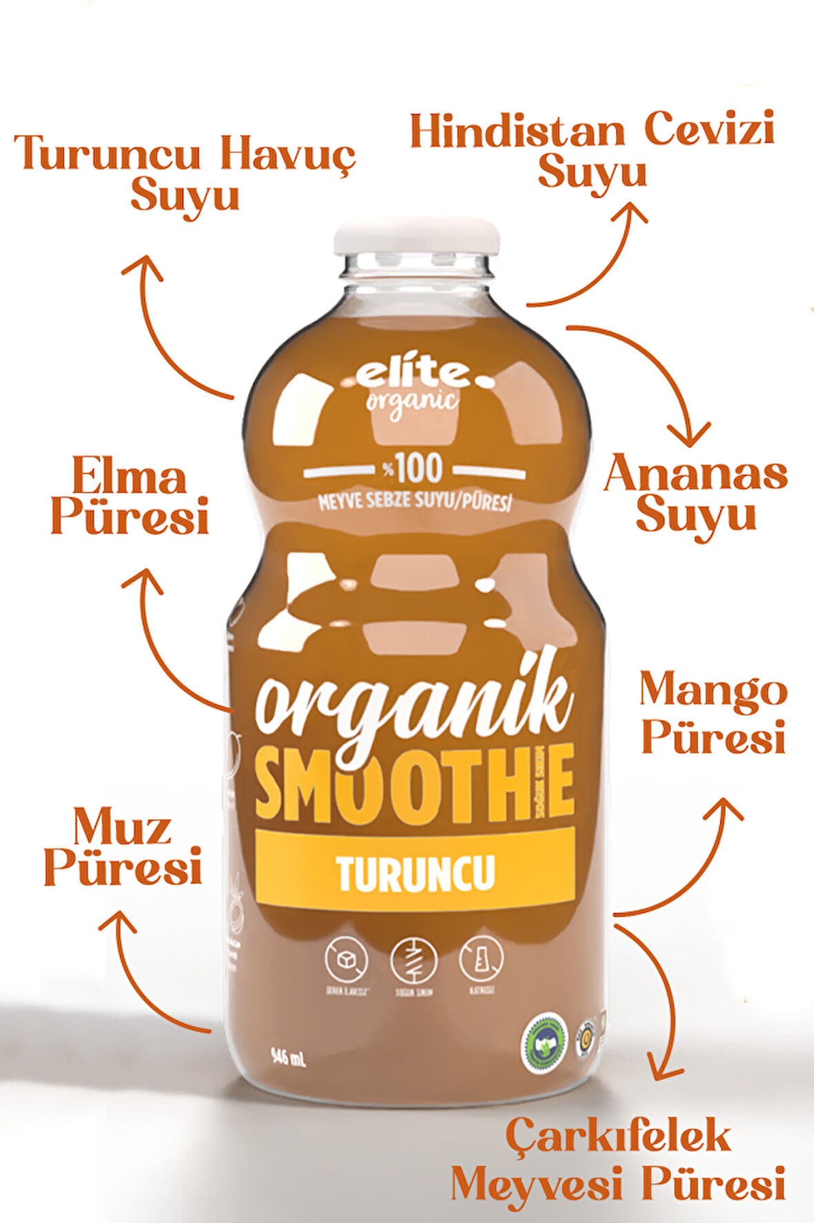 Organik Turuncu Smoothıe 946 Ml