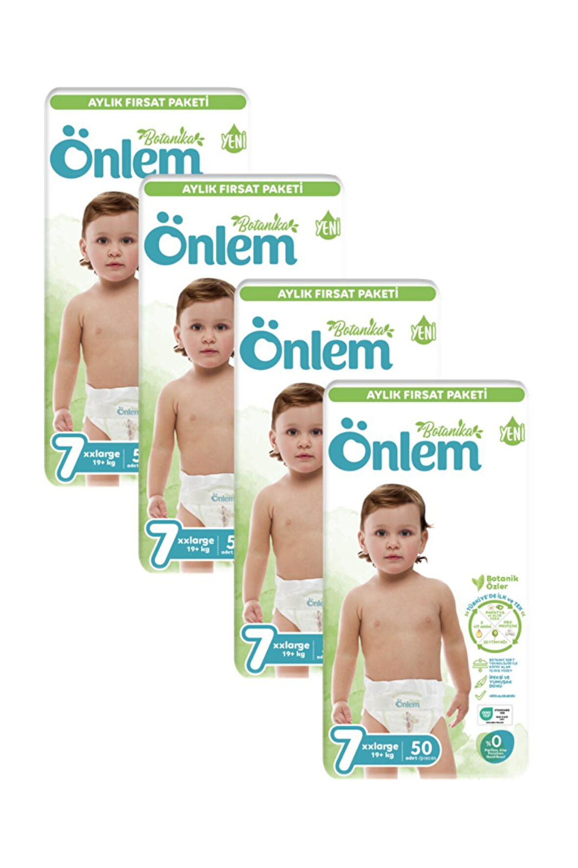 Önlem Botanika 7 Numara Bebek Bezi xxLarge 19+ Kg 50 li X 4 Adet