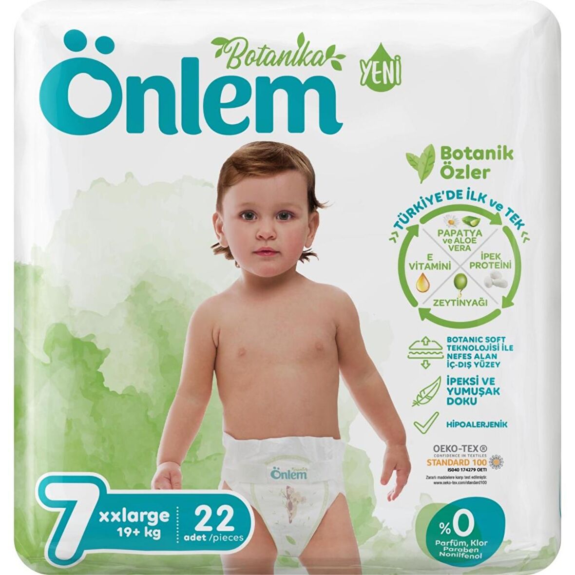 Önlem Botanika Bebek Bezi İkili Jumbo 7 Beden Xxlarge 22'li (19+ Kg)